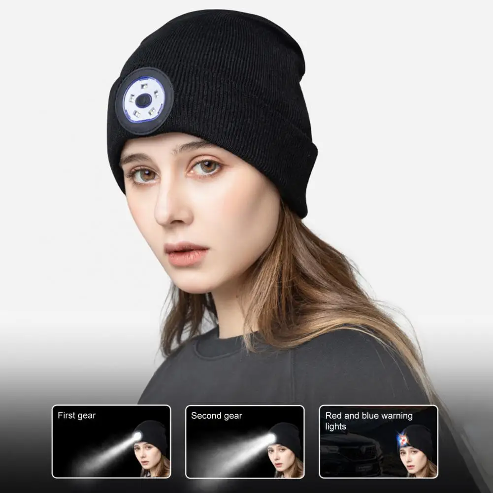 Helpful Unisex Headlamp Hat USB Charging Coldproof Windproof Knitting Beanies Hat Warm Unisex Hat for Skiing
Helpful Unisex Headlamp Hat USB Charging Coldproof Windproof Knitting Beanies Hat Warm Unisex Hat for Skiing