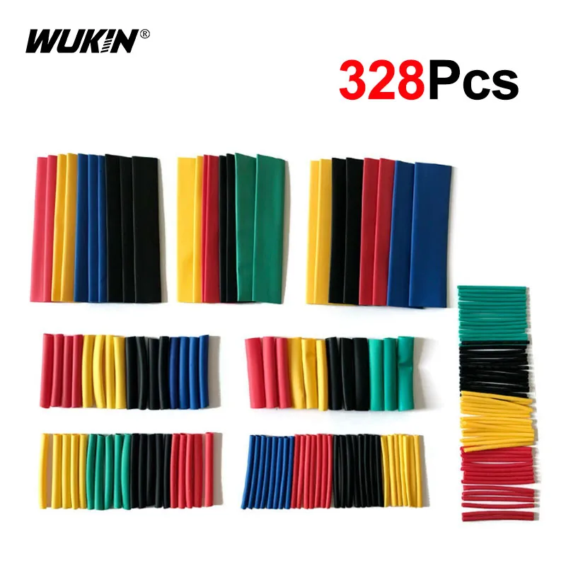 328Pcs Heat Shrink Wrapping Sleeving Thermoresistant Tube Heat-shrink Tubing Electrical Connection Wire Cable Insulation Sleeve
328Pcs Heat Shrink Wrapping Sleeving Thermoresistant Tube Heat-shrink Tubing Electrical Connection Wire Cable Insulation Sleeve