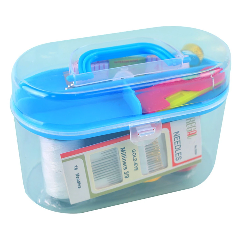 

DIY Premium Sewing Kit Traveller Adults Beginner Sewing Thread Scissors Ruler Tape Needle Set