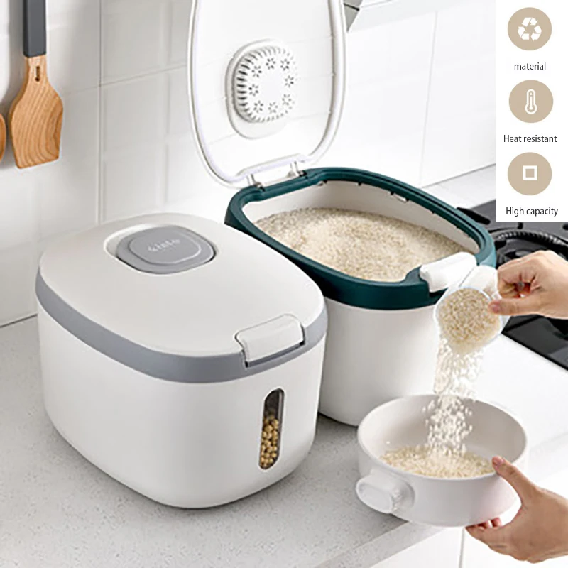 Kitchen Container 5KG 10KG Bucket Nano Insect-Proof Moisture-Proof Rice Box Grain Sealed Jar Home Storage Pet Dog Food Store Box
Kitchen Container 5KG 10KG Bucket Nano Insect-Proof Moisture-Proof Rice Box Grain Sealed Jar Home Storage Pet Dog Food Store Box