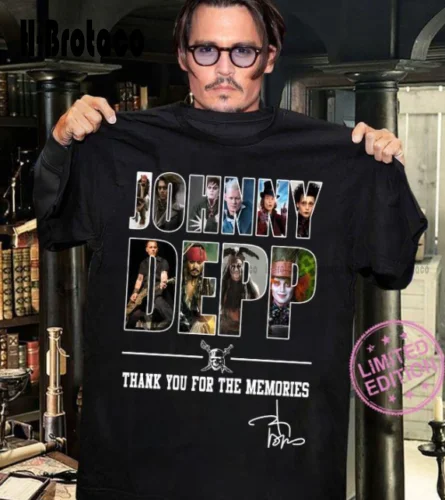 Johnny Depp T-Shirt, Hot Thank You For The Memories Shirt All Size T-Shirt Women Cotton Outdoor Simple Vintag Casual Tee Shirts
Johnny Depp T-Shirt, Hot Thank You For The Memories Shirt All Size T-Shirt Women Cotton Outdoor Simple Vintag Casual Tee Shirts