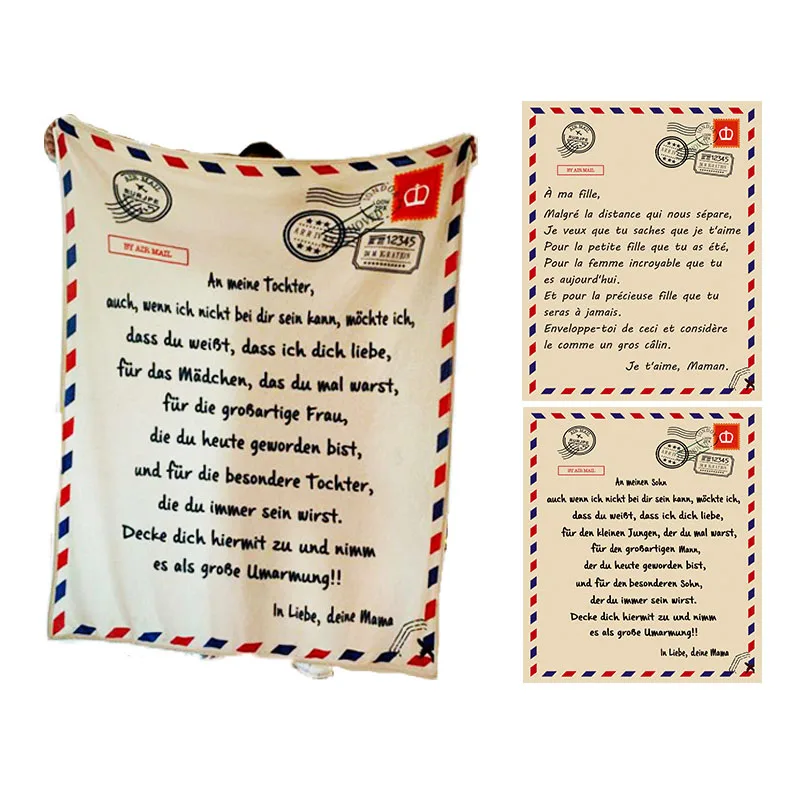 3D Print Letter Envelope Throw Blanket Thanksgiving Message Letter Blanket To My Son/Daughter/Mom/Dad Decor Blankets All Season
3D Print Letter Envelope Throw Blanket Thanksgiving Message Letter Blanket To My Son/Daughter/Mom/Dad Decor Blankets All Season