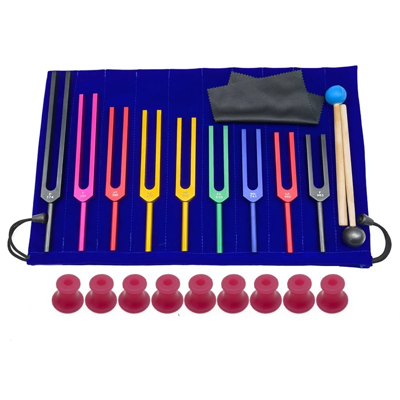 9 Piece Colorful Solfeggio Aluminum Alloy Tuning Forks For Therapy, Voice Therapy Pink
9 Piece Colorful Solfeggio Aluminum Alloy Tuning Forks For Therapy, Voice Therapy Pink