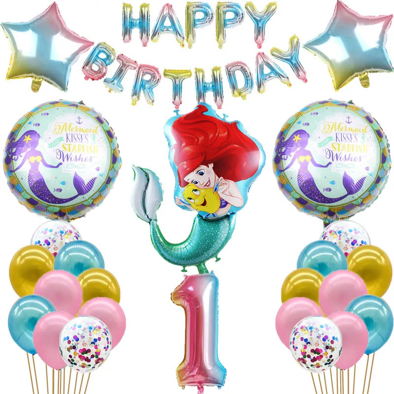 Mermaid Ariel Cartoon Disney Princess Aluminium Foil Balloons Number Baby Shower Girl Pink Air Baloes Birthday Party Decor Toys
Mermaid Ariel Cartoon Disney Princess Aluminium Foil Balloons Number Baby Shower Girl Pink Air Baloes Birthday Party Decor Toys
