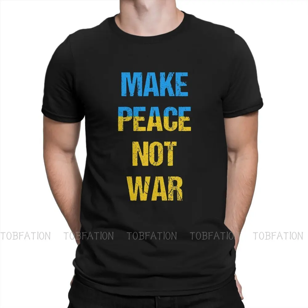 

Make Peace No War Make Peace Not War T Shirt Men Ofertas Plus Size Crewneck Tshirt Cotton Casual Clothes