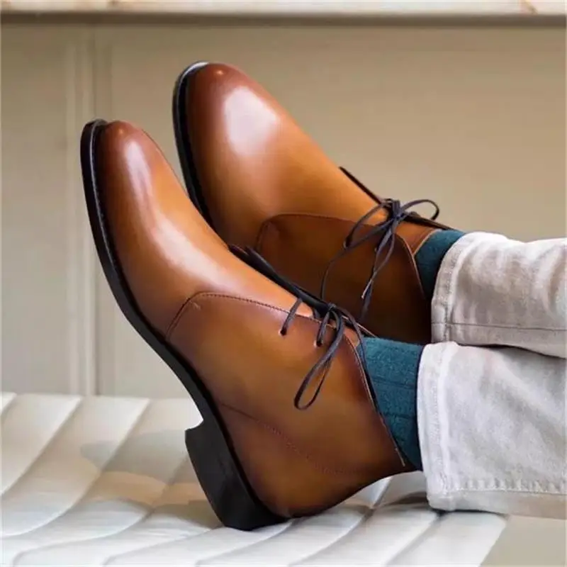 2022 Desert Boots Men Boots PU Ankle Tan Classic Casual Business Party Banquet Wing Tip Lace Up Fashion Dress Ankle Boots KA901
2022 Desert Boots Men Boots PU Ankle Tan Classic Casual Business Party Banquet Wing Tip Lace Up Fashion Dress Ankle Boots KA901