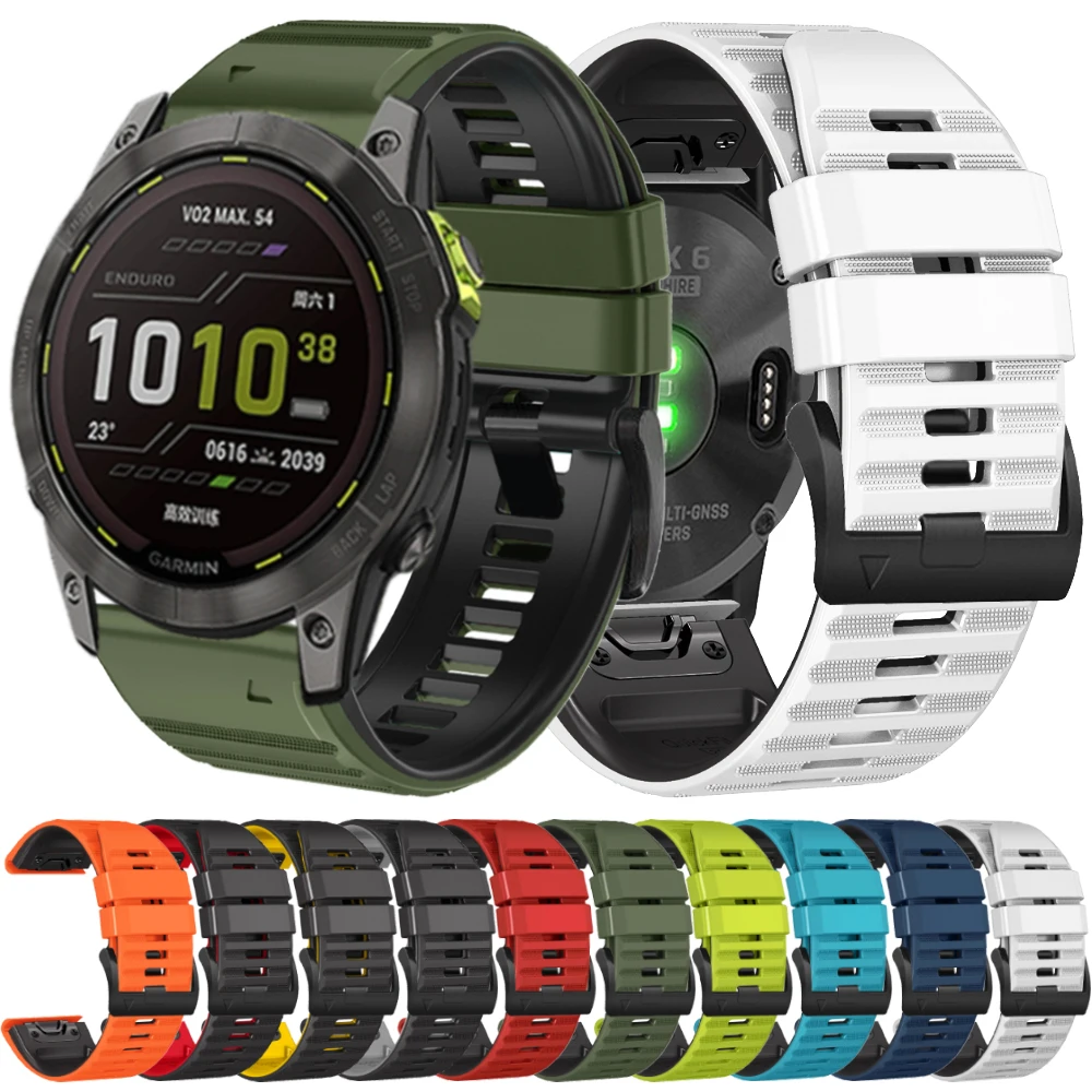 Ремешок силиконовый для Garmin спуска Enduro 2 Mk2/Mk2i/Mk1/G1, быстросъемный спортивный браслет для Garmin Epix Gen 2 MARQ 22/26 мм
Ремешок силиконовый для Garmin спуска Enduro 2 Mk2/Mk2i/Mk1/G1, быстросъемный спортивный браслет для Garmin Epix Gen 2 MARQ 22/26 мм