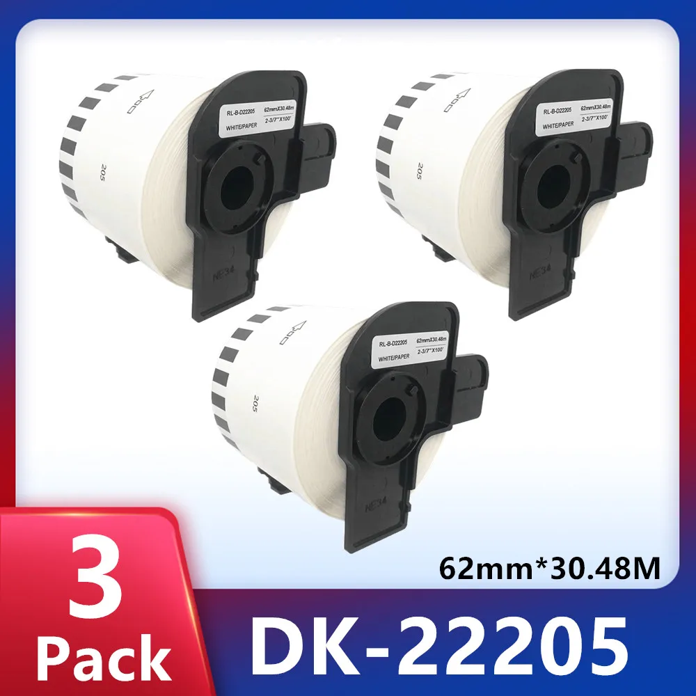 1/2/3 Φ 62 мм * 30,48 м белая совместимая термобумажная лента DK22205 Φ DK 22205 совместимая с принтером для этикеток Brother QL
1/2/3 Φ 62 мм * 30,48 м белая совместимая термобумажная лента DK22205 Φ DK 22205 совместимая с принтером для этикеток Brother QL