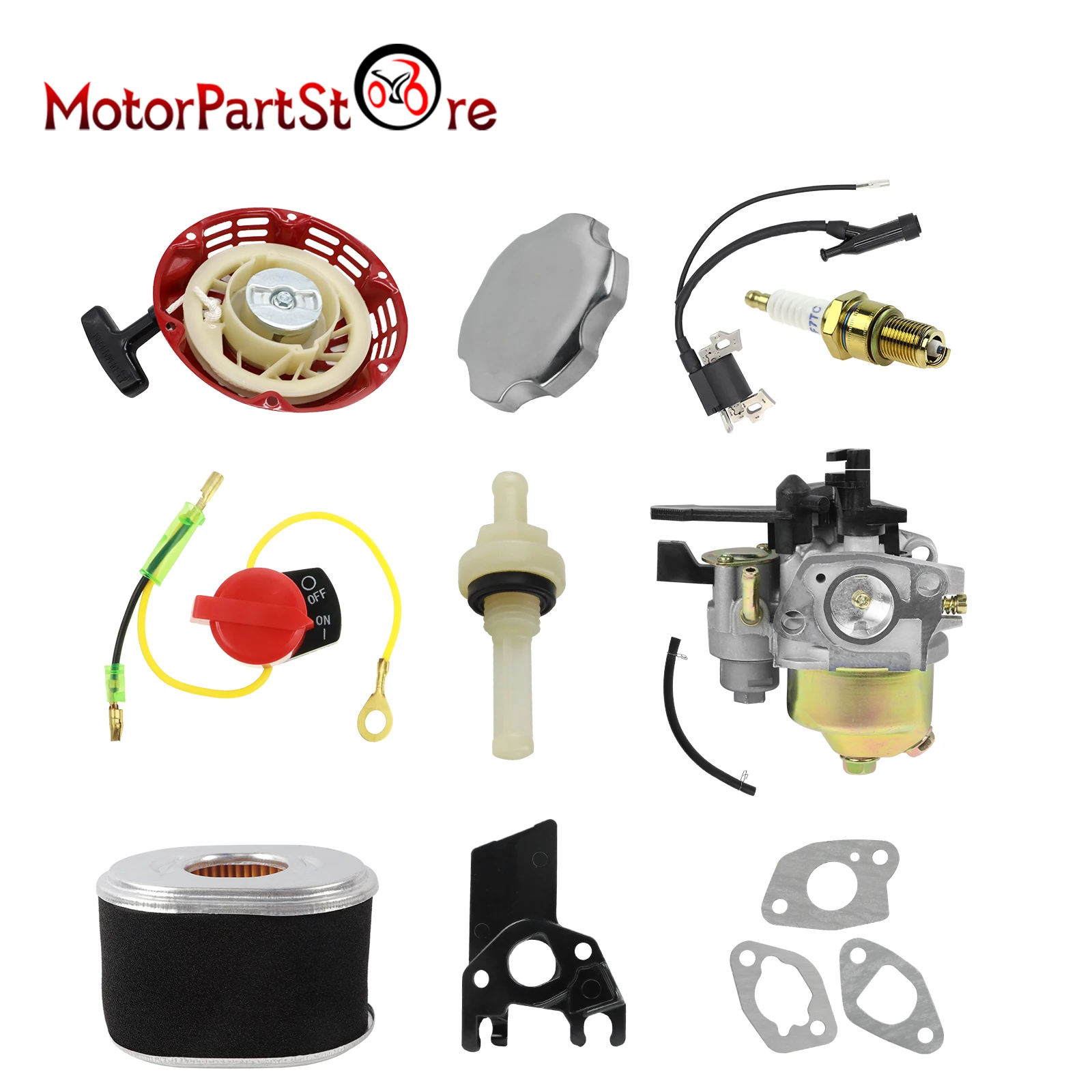 Air Filter Carburetor Recoil Ignition Coil Spark Plug Kit for Honda GX160 GX200 5.5HP 6.5HP Small Engine Generator
Air Filter Carburetor Recoil Ignition Coil Spark Plug Kit for Honda GX160 GX200 5.5HP 6.5HP Small Engine Generator