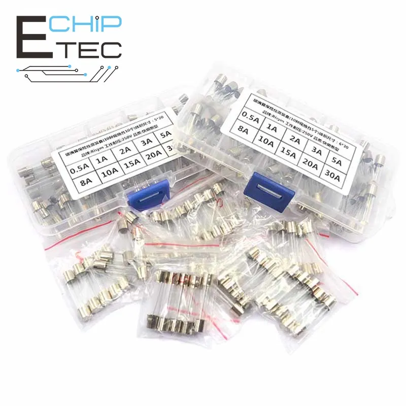 50pcs 10 Kinds of 5pcs each 6*30mm 0.5A 1A 2A 3A 5A 8A 10A 15A 20A 30A 250V Glass Tube Fuse
50pcs 10 Kinds of 5pcs each 6*30mm 0.5A 1A 2A 3A 5A 8A 10A 15A 20A 30A 250V Glass Tube Fuse