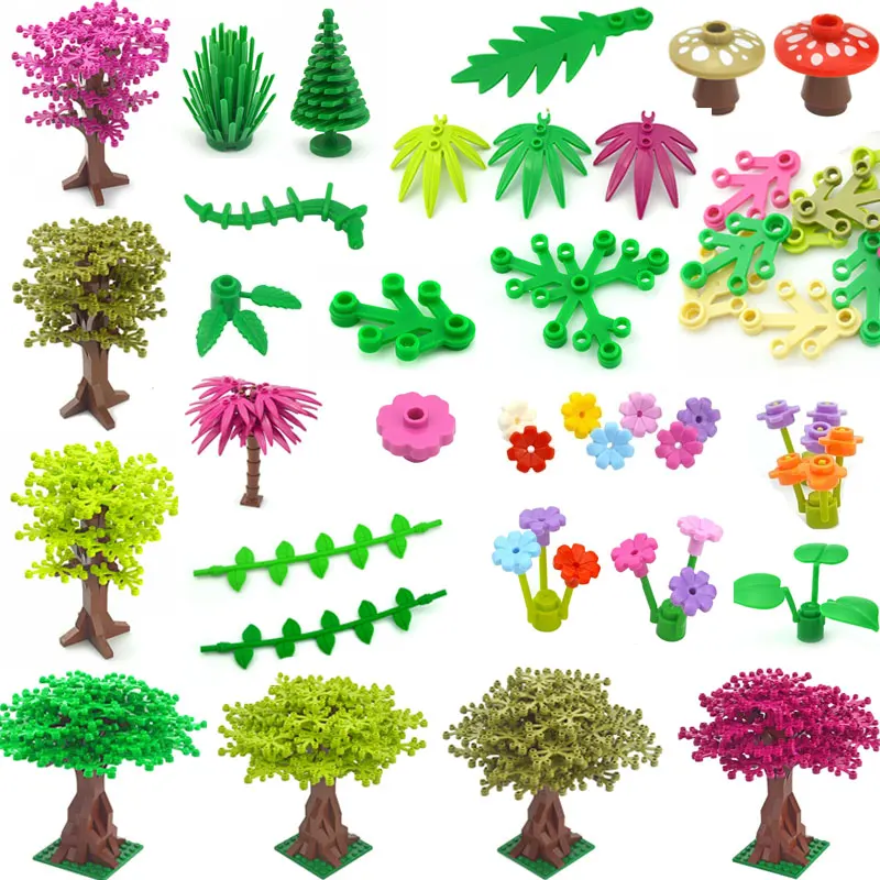 Plants Tree Leaf Flower Mushroom Pine DIY Building Blocks Compatible Grass Bush Military City Friends Accessories Locking Parts
Plants Tree Leaf Flower Mushroom Pine DIY Building Blocks Compatible Grass Bush Military City Friends Accessories Locking Parts