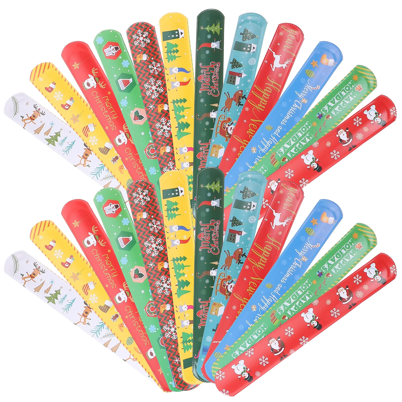 48 Pcs Wrist Straps Christmas Snap Bracelet Slap Bracelets Kids Jewelry Pvc Wristband Children Cute
48 Pcs Wrist Straps Christmas Snap Bracelet Slap Bracelets Kids Jewelry Pvc Wristband Children Cute
