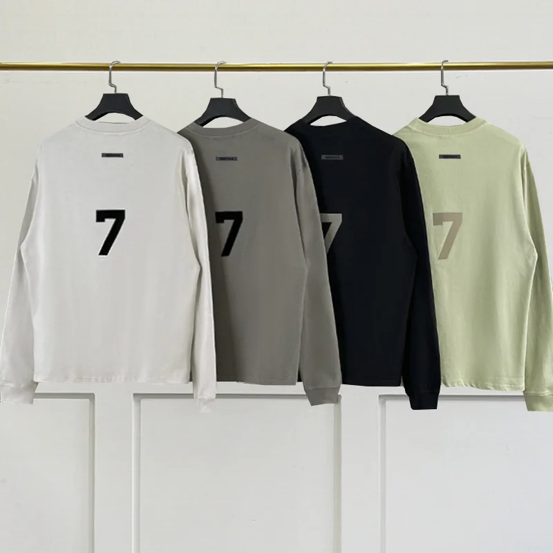 Essentials New Oversized Long Sleeve T Shirt Flocking 7 Summer Loose T-Shirt Unisex Hip-Hop 100% Cotton T-Shirts
Essentials New Oversized Long Sleeve T Shirt Flocking 7 Summer Loose T-Shirt Unisex Hip-Hop 100% Cotton T-Shirts