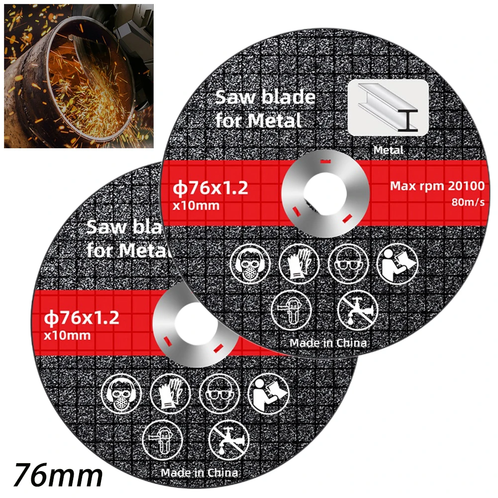2PCS Cutting Disc 76mm Circular Resin Grinding Wheel Saw Blade For Angle Grinder Steel Processing Power Tool Accessories
2PCS Cutting Disc 76mm Circular Resin Grinding Wheel Saw Blade For Angle Grinder Steel Processing Power Tool Accessories