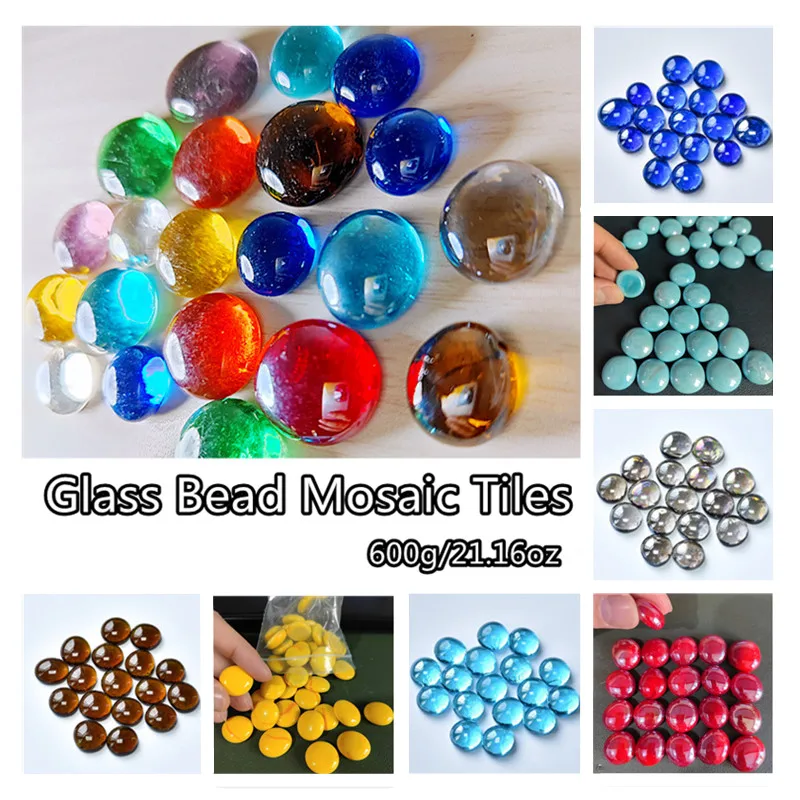 600g(Approx. 21.16oz) Oblate Glass Bead Mosaic Tiles Multi Diameter Round Mosaic Making Materials Colorful DIY Craft Mosaic Tile
600g(Approx. 21.16oz) Oblate Glass Bead Mosaic Tiles Multi Diameter Round Mosaic Making Materials Colorful DIY Craft Mosaic Tile