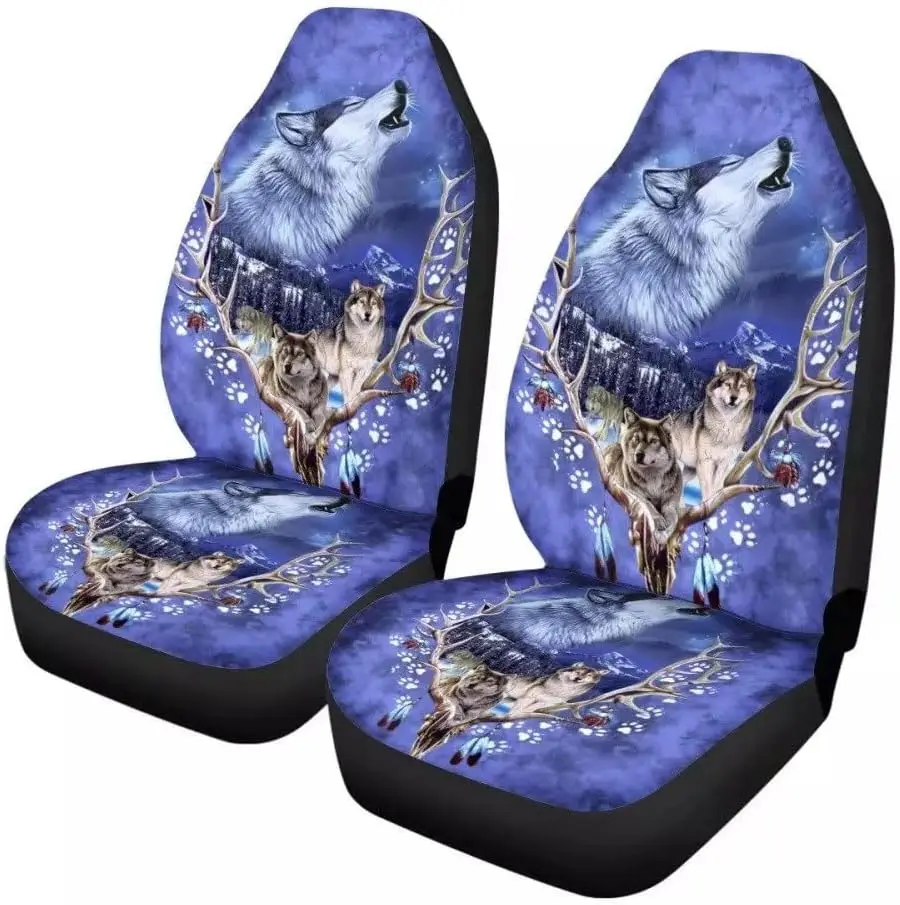 Wolf Print Car Seat Cover Fit for Cars Trucks SUVs Vans Universal Front Car Seat Cover Sets 2 Pack License Plate Cover One Size
Wolf Print Car Seat Cover Fit for Cars Trucks SUVs Vans Universal Front Car Seat Cover Sets 2 Pack License Plate Cover One Size