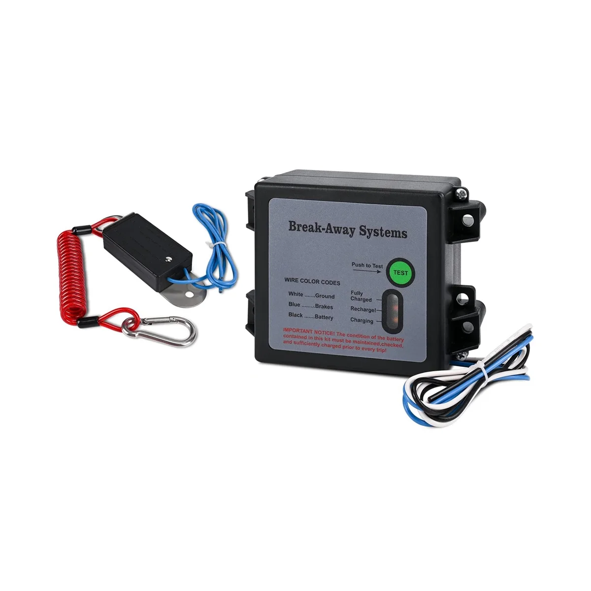 Trailer Brakes Breakaway Kit with Switch, LED Test Light Electric Breakaway System, Universal Trailer Brake Controller
Trailer Brakes Breakaway Kit with Switch, LED Test Light Electric Breakaway System, Universal Trailer Brake Controller