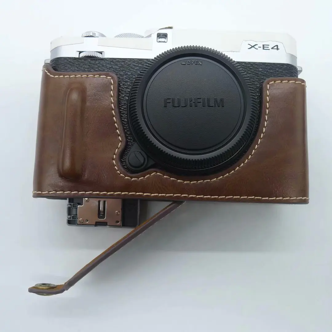 For Fujifilm X-E4 XE4 Pu Leather Fuji XE4 Camera Case Bottom Opening Version Protective Half Body Cover Base
For Fujifilm X-E4 XE4 Pu Leather Fuji XE4 Camera Case Bottom Opening Version Protective Half Body Cover Base