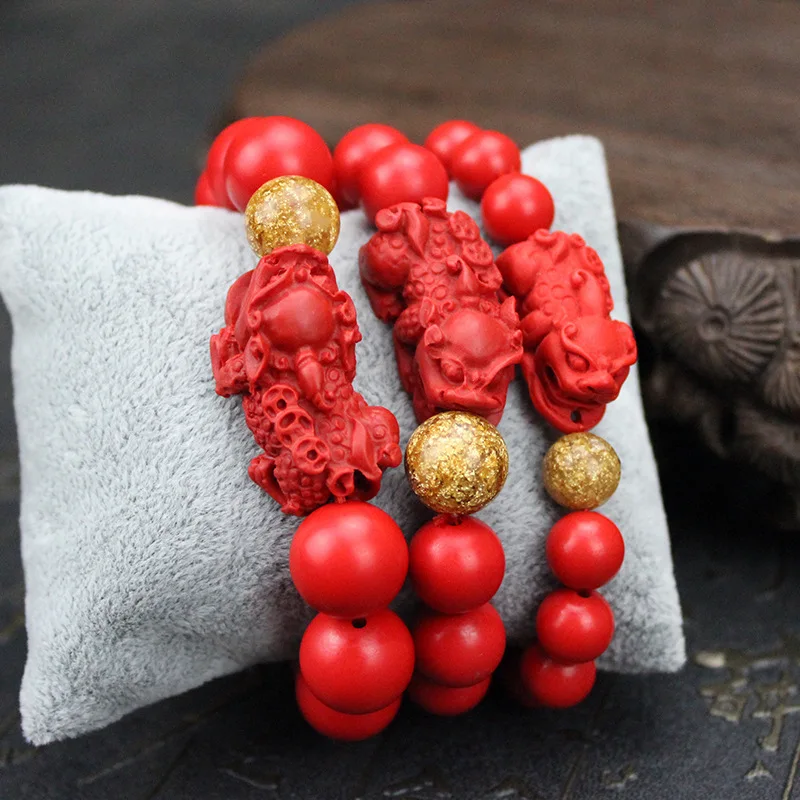 Natural Red Organic Cinnabar Pixiu Bracelet Men Women Pulsera Fengshui Cinnabrite Crystal Wealth Protection Brave Troops Bangles
Natural Red Organic Cinnabar Pixiu Bracelet Men Women Pulsera Fengshui Cinnabrite Crystal Wealth Protection Brave Troops Bangles