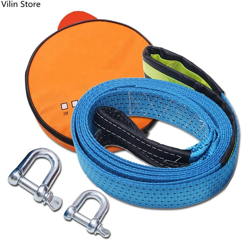 5M 8Tons Car Towing Rope Strape Cable with U Hook Shackle High Strength Nylon Light for Car Truck Trailer SUV
5M 8Tons Car Towing Rope Strape Cable with U Hook Shackle High Strength Nylon Light for Car Truck Trailer SUV