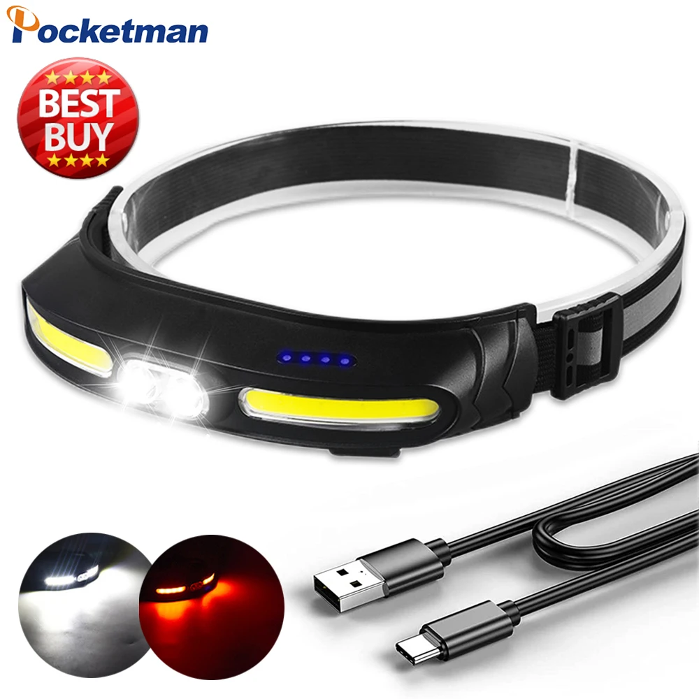 Powerful COB+LED Headlamp Wide Range Super Bright 5 Switch Modes Rechargeable Headlight Waterproof Head Lamp Head Flashlight
Powerful COB+LED Headlamp Wide Range Super Bright 5 Switch Modes Rechargeable Headlight Waterproof Head Lamp Head Flashlight