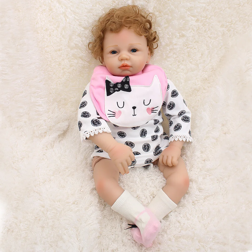 22 Inch Bebe Lifelike Newborn Doll Handmade Painted Lifelike Bebe Doll With rooted Curly hair Very Lovely Reborn Doll
22 Inch Bebe Lifelike Newborn Doll Handmade Painted Lifelike Bebe Doll With rooted Curly hair Very Lovely Reborn Doll