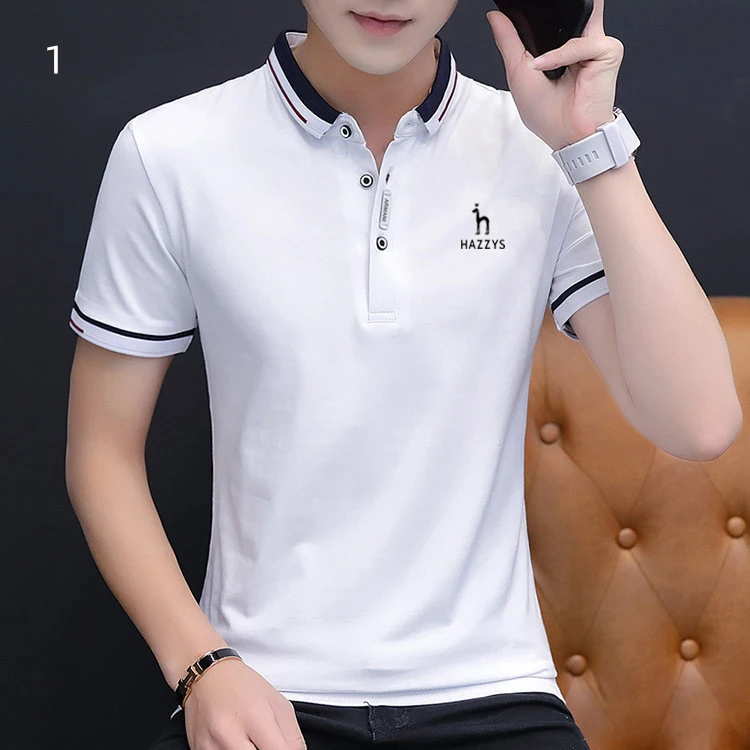 Hazzys POLO Shirt Men's summer solid color cotton casual golf short sleeve Tee breathable sweat absorption
Hazzys POLO Shirt Men's summer solid color cotton casual golf short sleeve Tee breathable sweat absorption