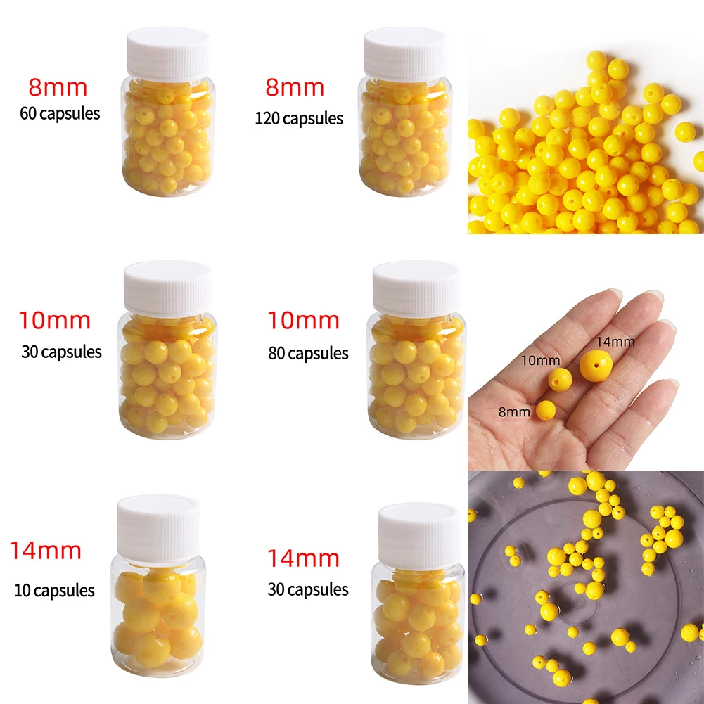 

1 Bottle Floating Ball Bait Corn Flavor Fishing Float Beads Bottled Silicone Soft Baits Silica Gel 8mm/10mm/14mm Fishing Lure