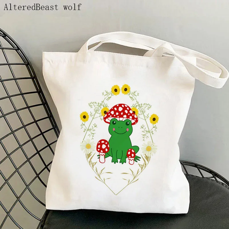 Women Shopper Bag Frog Mushroom Moon Printed Kawaii Bag Harajuku Shopping Canvas Shopper Bag Girl Handbag Tote Shoulder Lady Bag
Women Shopper Bag Frog Mushroom Moon Printed Kawaii Bag Harajuku Shopping Canvas Shopper Bag Girl Handbag Tote Shoulder Lady Bag