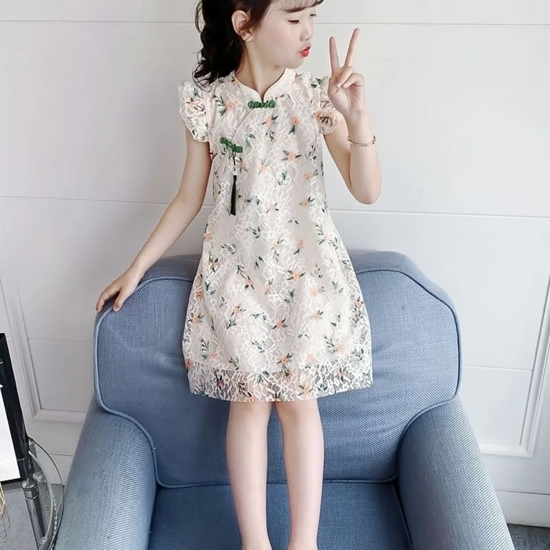 Girls Cheongsam Dress 2023 New Summer Retro Dress Ethnic Style Hanfu Children's Exquisite Embroidery Pattern Princess Dresses 12
Girls Cheongsam Dress 2023 New Summer Retro Dress Ethnic Style Hanfu Children's Exquisite Embroidery Pattern Princess Dresses 12