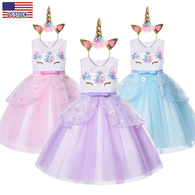 Girl Unicorn Dress Kids Birthday Party Rainbow Fancy Costume Flower Wedding Princess Dress Baby Clothes Vestidos
Girl Unicorn Dress Kids Birthday Party Rainbow Fancy Costume Flower Wedding Princess Dress Baby Clothes Vestidos