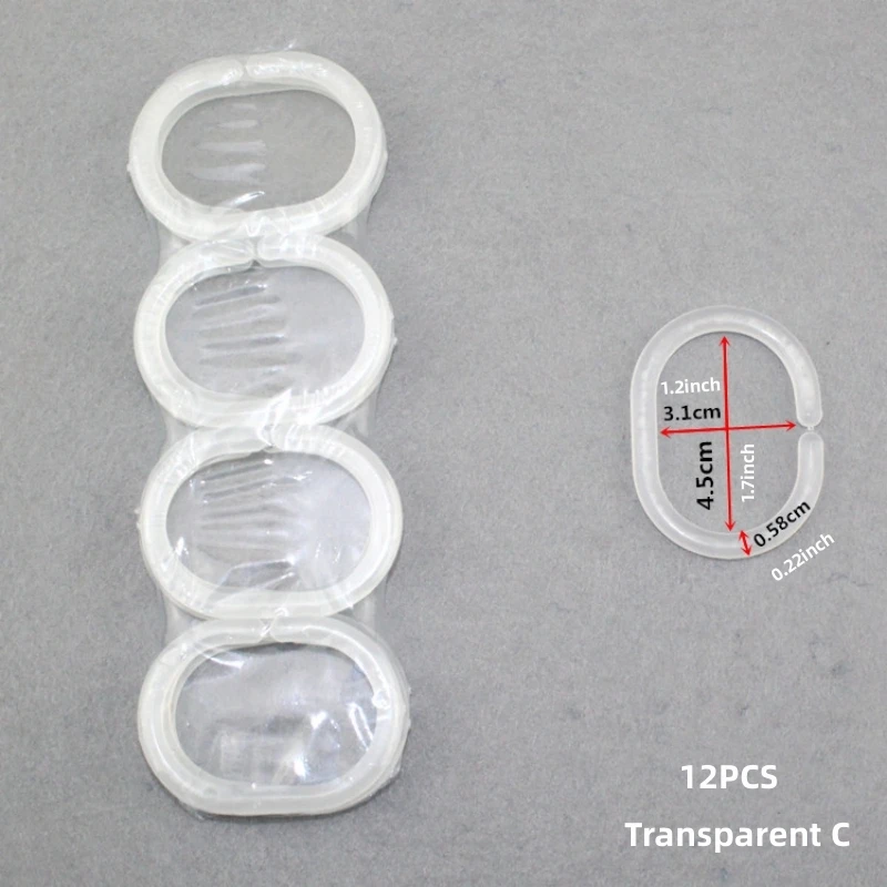Прозрачный пластиковый крючок для занавески с-образной формы
Прозрачный пластиковый крючок для занавески с-образной формы