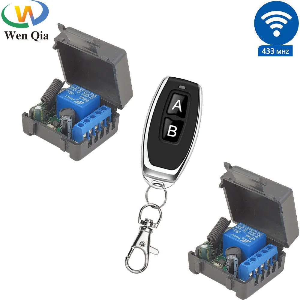 433Mhz Universal Wireless Remote Control Switch DC 12V1CH Relay Receiver Module 1 Transmitter 2 Receivers for DIY DC 6V 24V 30V
433Mhz Universal Wireless Remote Control Switch DC 12V1CH Relay Receiver Module 1 Transmitter 2 Receivers for DIY DC 6V 24V 30V