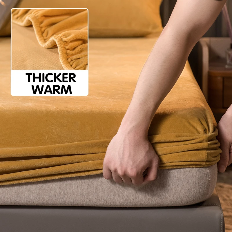 Winter Thicker Warm Flannel Fitted Sheet with Elastic Band (Without Pillowcase), Soft Breathable for Single or Couple Bed
Winter Thicker Warm Flannel Fitted Sheet with Elastic Band (Without Pillowcase), Soft Breathable for Single or Couple Bed