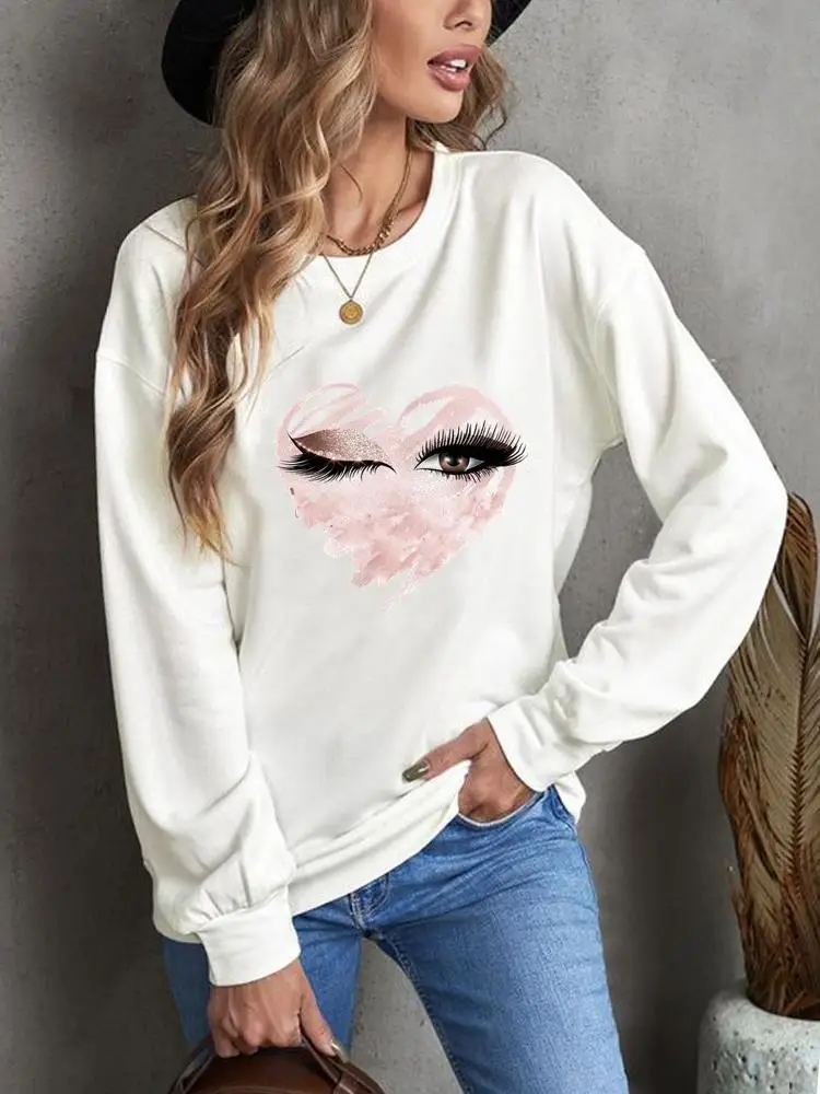 Love Heart Eye Lashes Sweet Trend Print Fashion Women Casual Sweatshirts Wear Clothing Autumn Spring Graphic Clothes Pullovers
Love Heart Eye Lashes Sweet Trend Print Fashion Women Casual Sweatshirts Wear Clothing Autumn Spring Graphic Clothes Pullovers