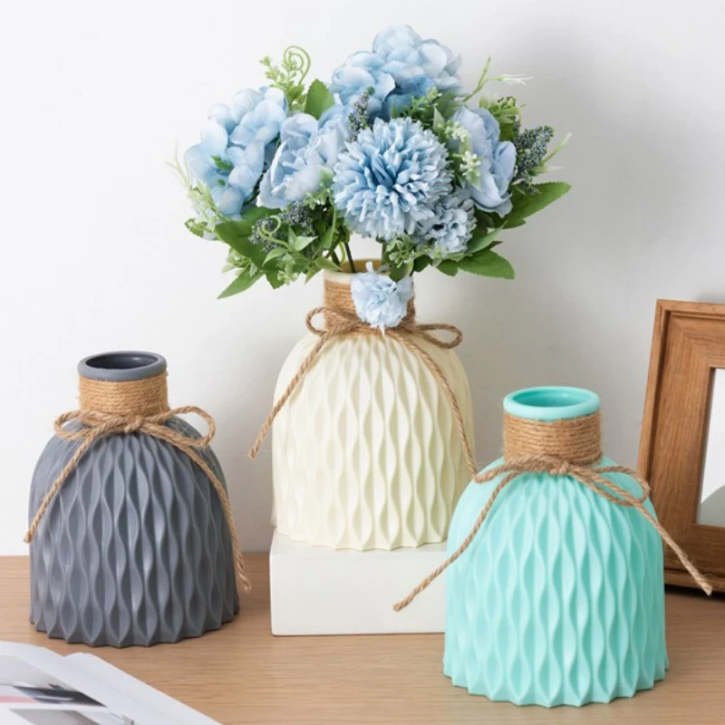 Modern Flower Vase Imitation Ceramic Flower Pot Decoration Home Plastic Vase Flower Arrangement Nordic Style Home Decorations 
Modern Flower Vase Imitation Ceramic Flower Pot Decoration Home Plastic Vase Flower Arrangement Nordic Style Home Decorations