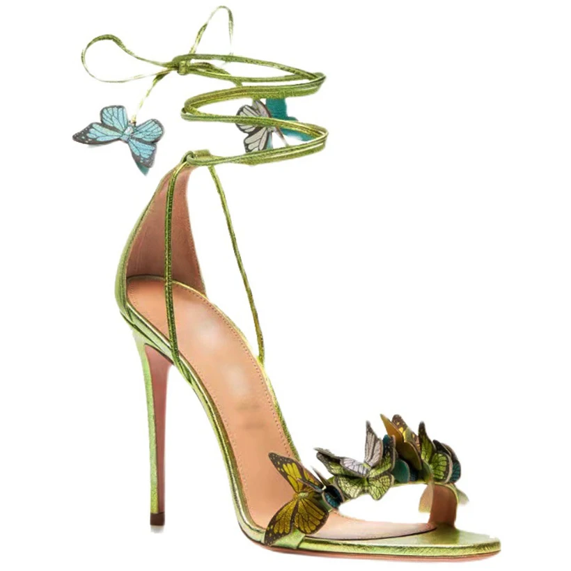 2022 Summer New Women Stiletto High Heel Butterfly Lace-up Ankle Strap Sandals Sexy Bridal Evening Party Fashion Shoes 36-CHC-26 
2022 Summer New Women Stiletto High Heel Butterfly Lace-up Ankle Strap Sandals Sexy Bridal Evening Party Fashion Shoes 36-CHC-26
