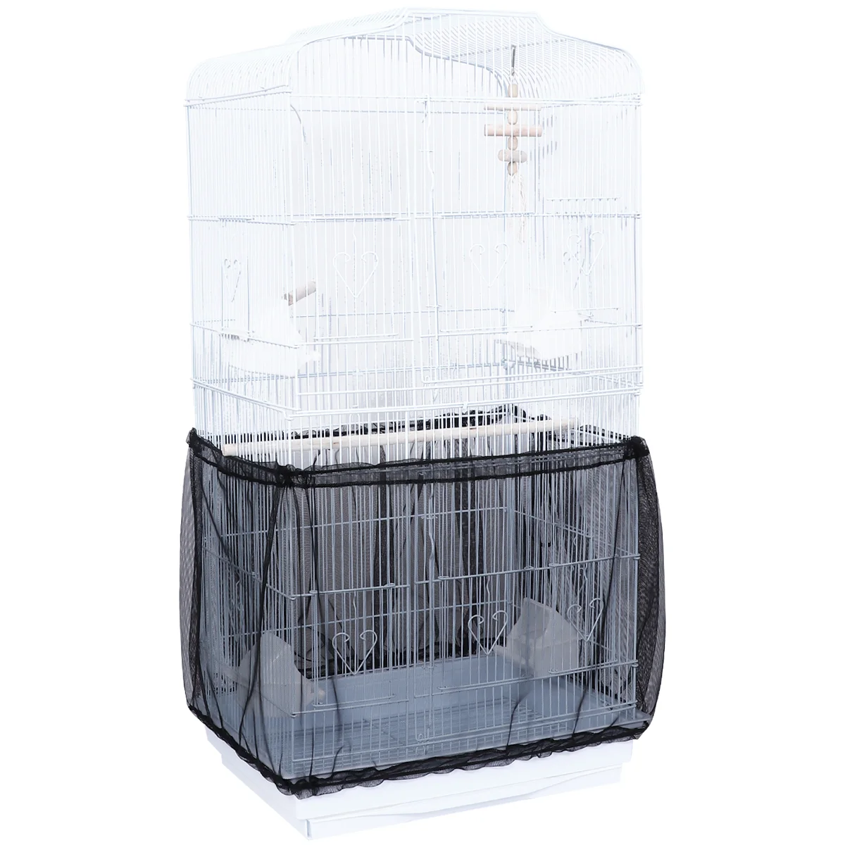 POPETPOP Bird Cage Mesh Cover Dustproof Cage Guard Adjustable Skirt Traps Cage Basket (Black)
POPETPOP Bird Cage Mesh Cover Dustproof Cage Guard Adjustable Skirt Traps Cage Basket (Black)