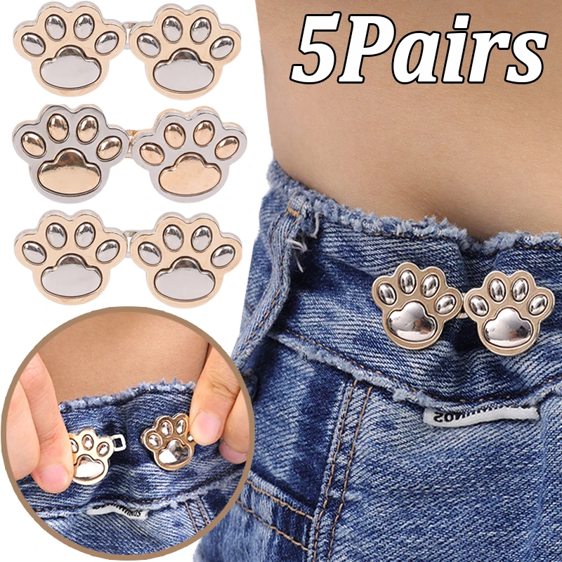10/2Pcs Sewing-free Metal Button Adjustable Jeans Waist Buttons Cat Claw Detachable Clothing Pants DIY Apparel Sewing Tools
10/2Pcs Sewing-free Metal Button Adjustable Jeans Waist Buttons Cat Claw Detachable Clothing Pants DIY Apparel Sewing Tools