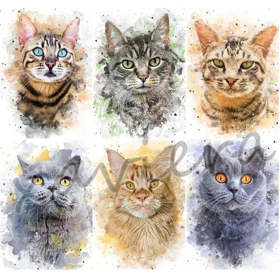 Diy 5D Diamond Embroidery Animal Cat Diamond Painting Full Square Round Drill Cross Stitch Kit Mosaic Art Picture of Rhinestones
Diy 5D Diamond Embroidery Animal Cat Diamond Painting Full Square Round Drill Cross Stitch Kit Mosaic Art Picture of Rhinestones