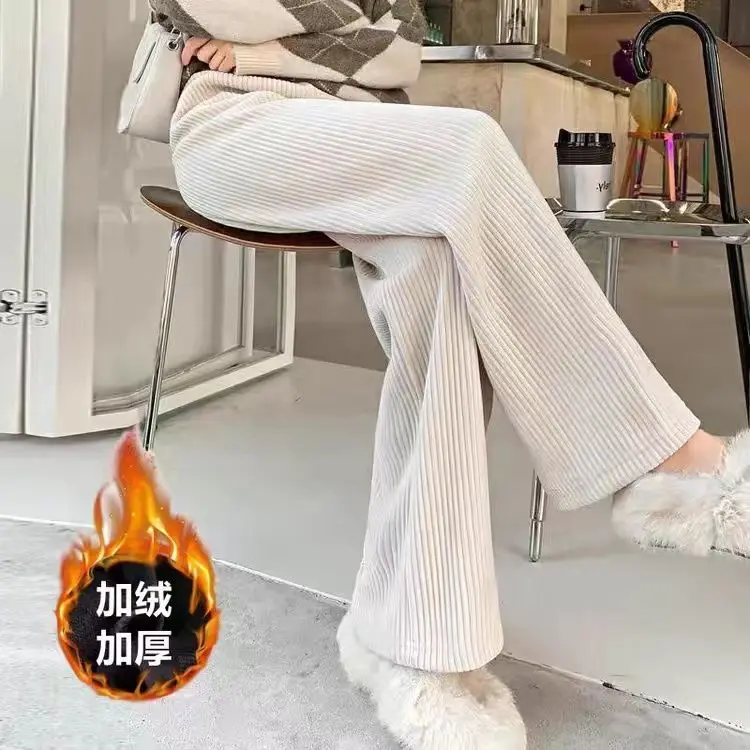 Women Spring Autumn Corduroy Pants High Waist Autumn Vintage Korean Casual Wide Leg Pants Elegant Loose Cotton Streetwear Q118
Women Spring Autumn Corduroy Pants High Waist Autumn Vintage Korean Casual Wide Leg Pants Elegant Loose Cotton Streetwear Q118