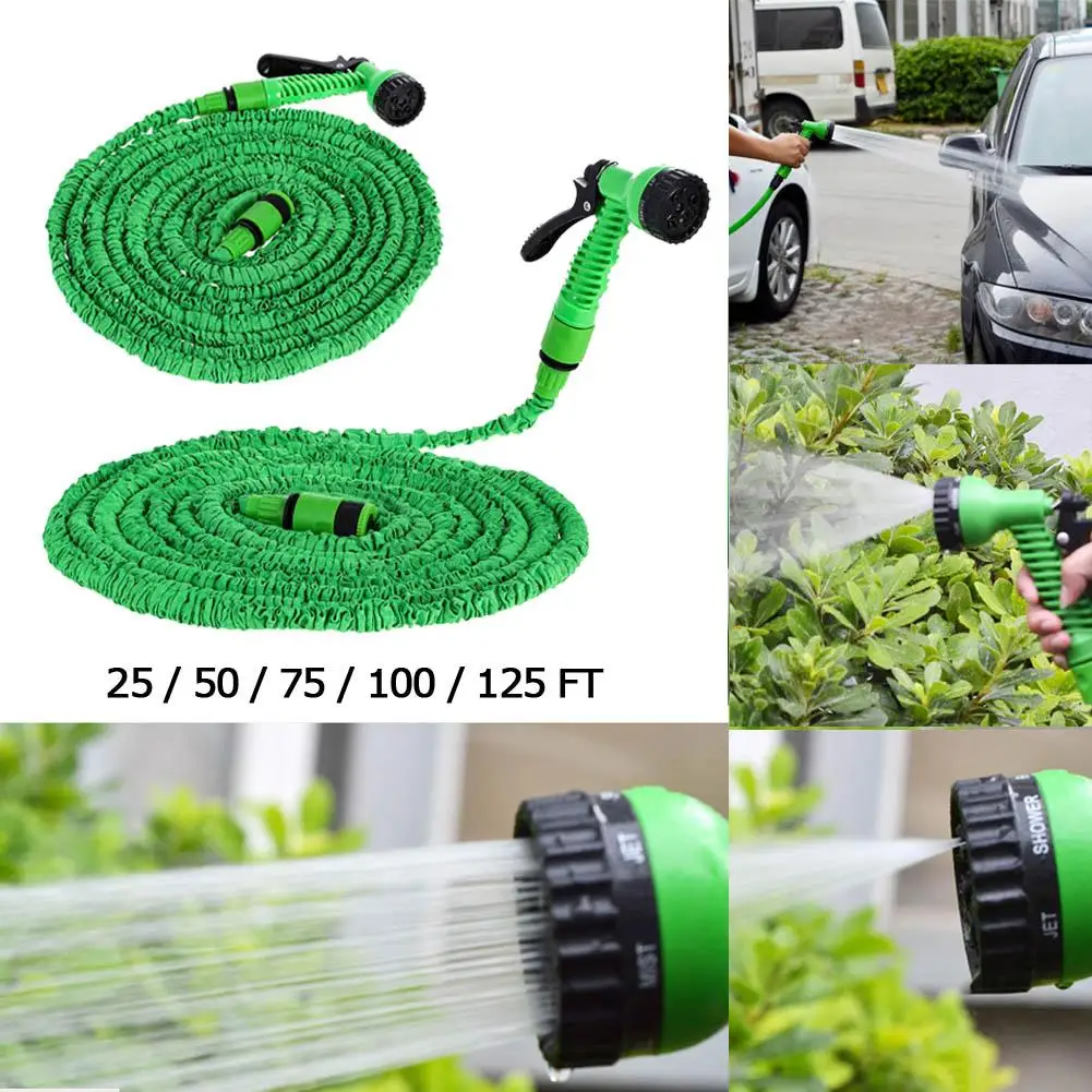 25-200FT Expandable Garden Hose Flexible Garden Water Hose for Car Hose Pipe Watering Connector With Spray Gun
25-200FT Expandable Garden Hose Flexible Garden Water Hose for Car Hose Pipe Watering Connector With Spray Gun