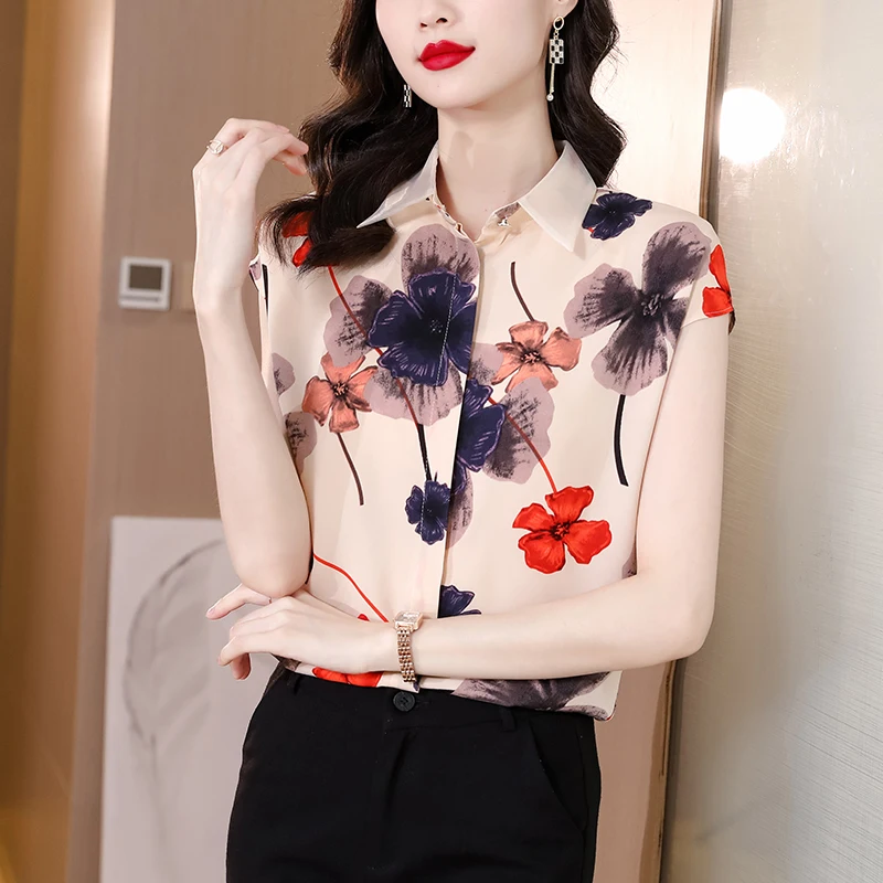 Poplin Women's Shirt New Casual Fashion Short Sleeve Top Printing Summer Female Clothing
Poplin Women's Shirt New Casual Fashion Short Sleeve Top Printing Summer Female Clothing