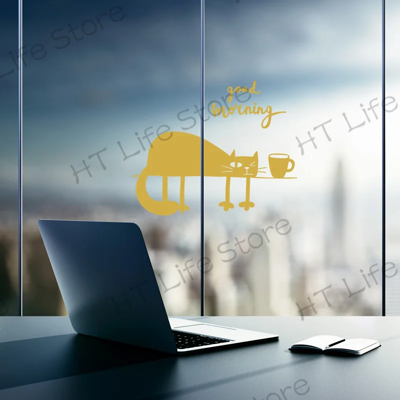 Good Morning Cat Wall Sticker Cute Home Decoration Vinyl Beauty Windows Wall Decals on the wall DIY Decal Home Decor
Good Morning Cat Wall Sticker Cute Home Decoration Vinyl Beauty Windows Wall Decals on the wall DIY Decal Home Decor