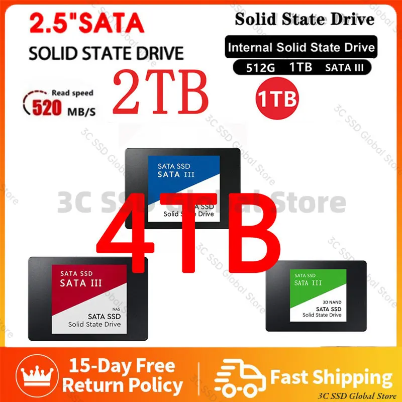 SSD 1TB 2TB 4TB Hard Drive Disk Sata3 2.5 Inch Ssd TLC 500MB/s Internal Portable Solid State Drives for Laptop and Desktop
SSD 1TB 2TB 4TB Hard Drive Disk Sata3 2.5 Inch Ssd TLC 500MB/s Internal Portable Solid State Drives for Laptop and Desktop