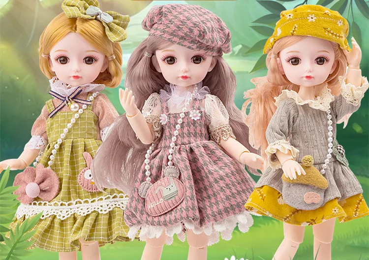 26cm High Quality cute dolls Fashion Dress Make Up Doll joint movable Fullset Little Girl Play House toys for girl birthday gift
26cm High Quality cute dolls Fashion Dress Make Up Doll joint movable Fullset Little Girl Play House toys for girl birthday gift