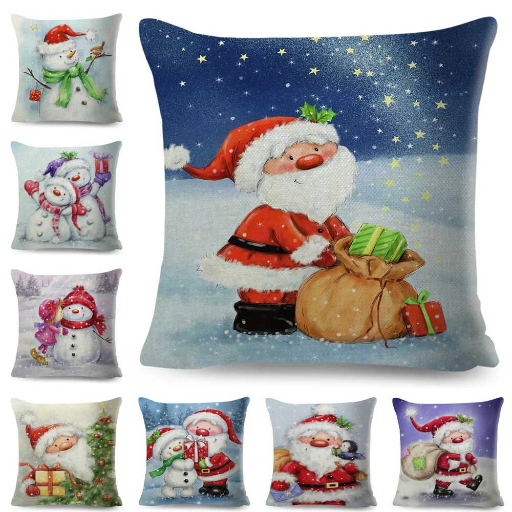 Merry Christmas Xmas Pillowcase Decor Cute Cartoon Santa Claus Snowman Pillow Case Polyester Cushion Cover for Sofa Home 45x45cm
Merry Christmas Xmas Pillowcase Decor Cute Cartoon Santa Claus Snowman Pillow Case Polyester Cushion Cover for Sofa Home 45x45cm