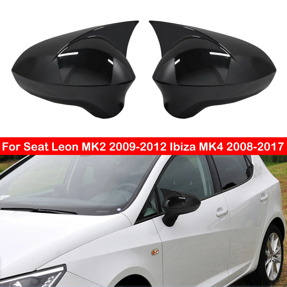 For Seat Leon MK2 2009-2012 Ibiza MK4 2008-2017 Rearview Side Mirror Cover Wing Cap Exterior Door Case Trim Carbon Fiber Sticker
For Seat Leon MK2 2009-2012 Ibiza MK4 2008-2017 Rearview Side Mirror Cover Wing Cap Exterior Door Case Trim Carbon Fiber Sticker