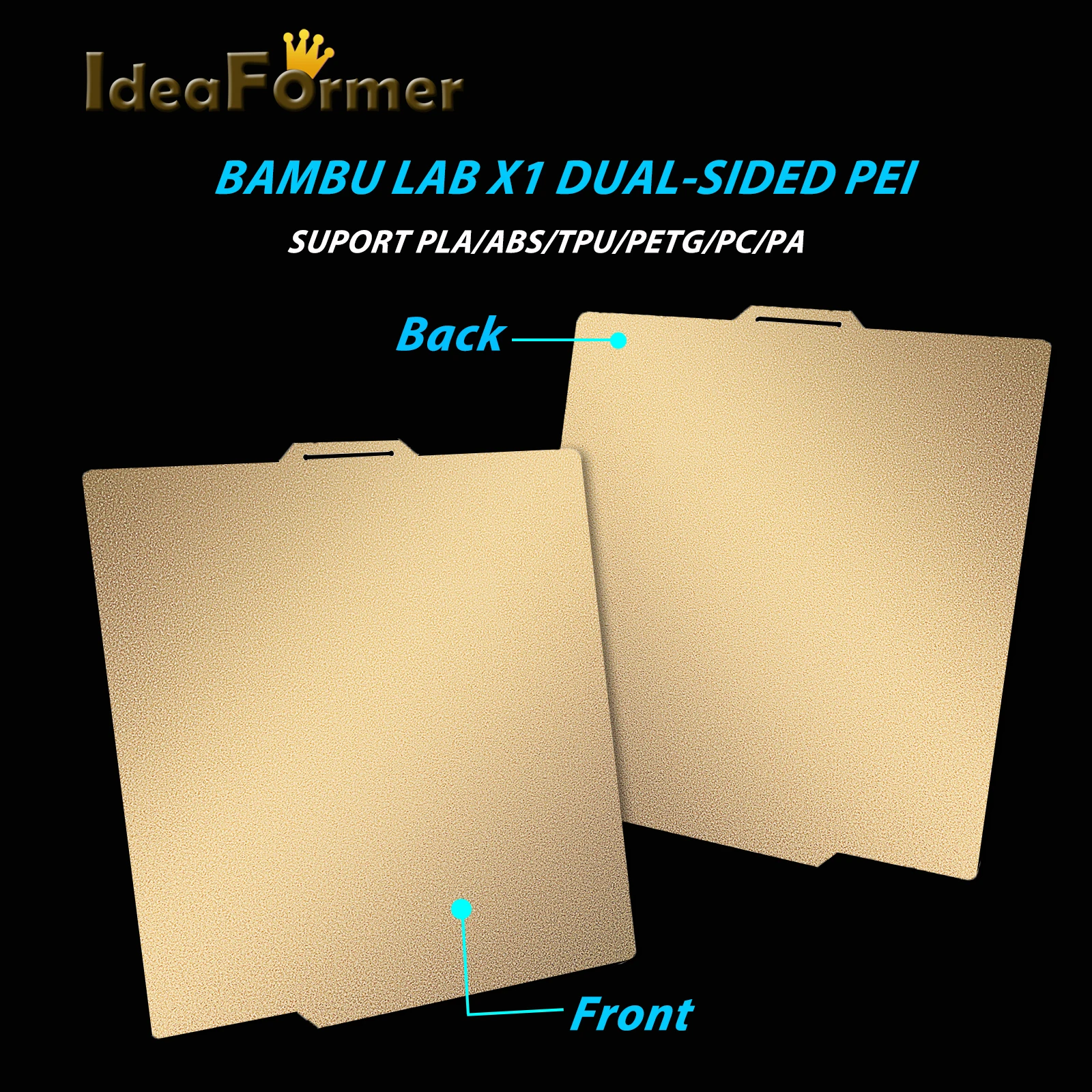 Лабораторная плита Bambu Pei 257*257, двухсторонняя PEI текстурированная Магнитная пружина, стальная Тепловая панель для X1 X1C, X1-Carbon Combo, 3D принтер
Лабораторная плита Bambu Pei 257*257, двухсторонняя PEI текстурированная Магнитная пружина, стальная Тепловая панель для X1 X1C, X1-Carbon Combo, 3D принтер