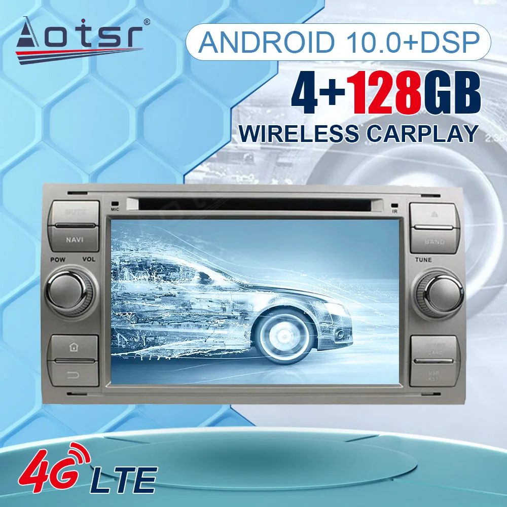 

Универсальная Автомагнитола 2DIN CarPlay Android 10 PX6 для автомобиля Ford, GPS-навигация, автомобильное радио, стерео, автомобильный DVD, мультимедийный плеер, головное устройство